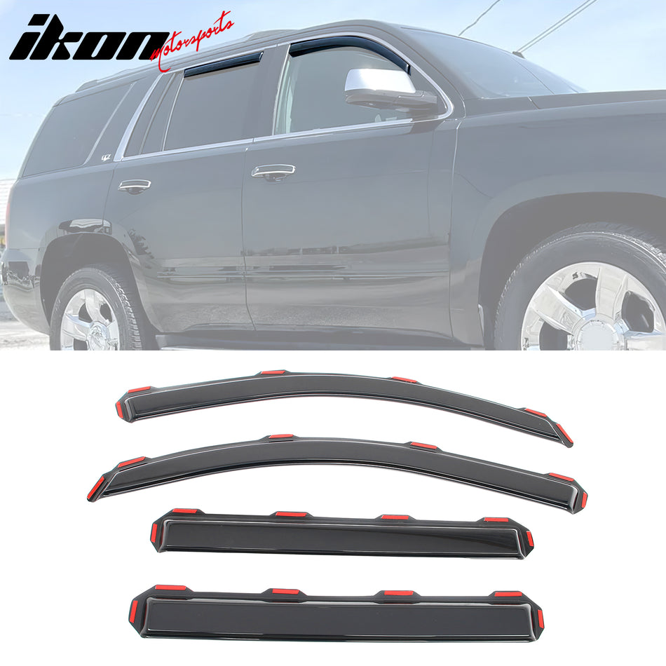 2015-2020 Escalade Chevy Tahoe GMC Yukon Smoke Window Visors Acrylic
