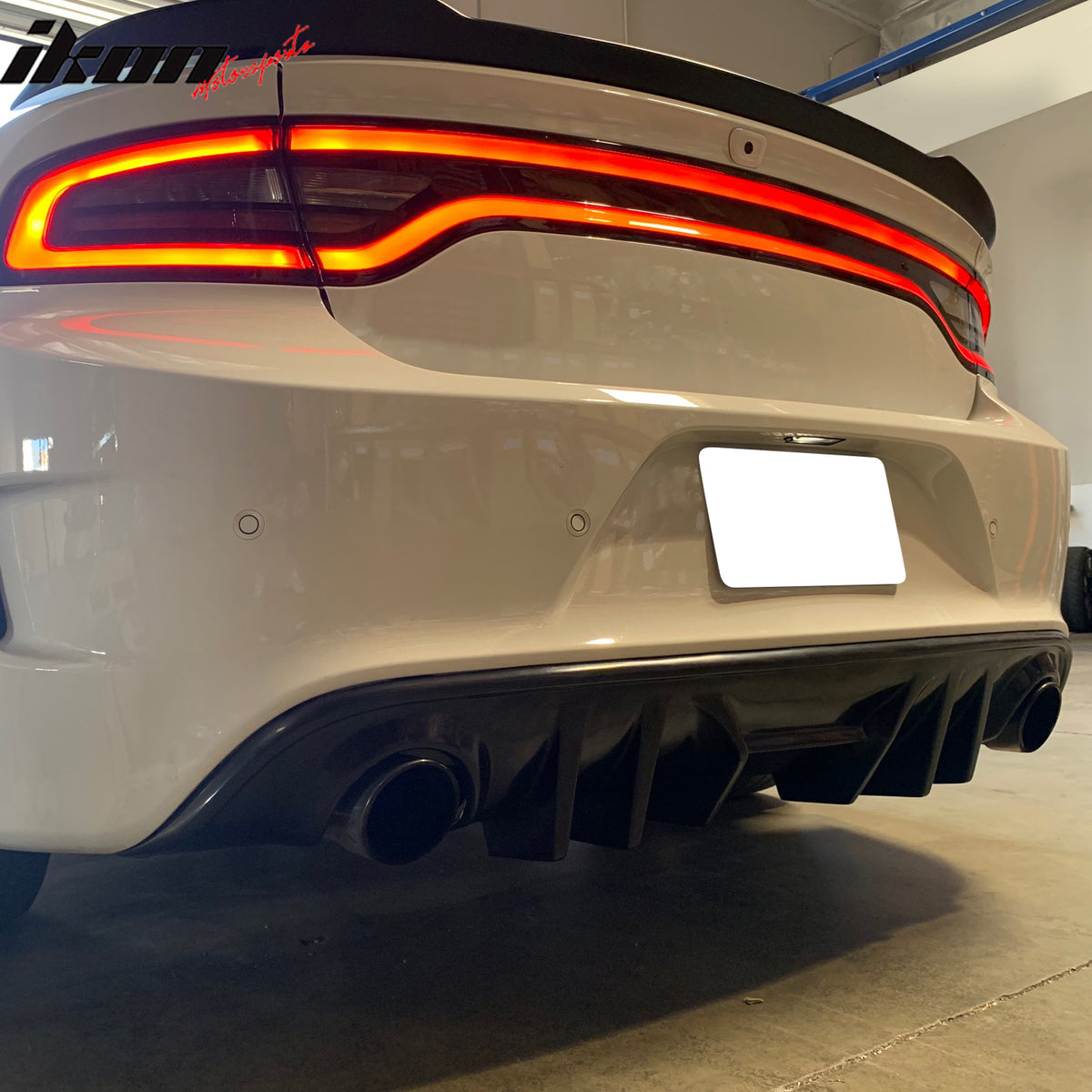For 15-23 Dodge Charger SRT & Scat Pack MDP V2 Style Rear Bumper Lip Diffuser PU