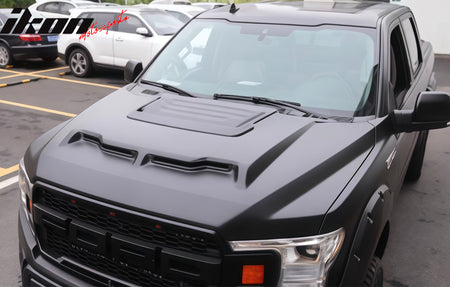 Fits 15-20 Ford F-150 Hood Cover Shelby Baja Style Engine Bonnet Scoop Panel