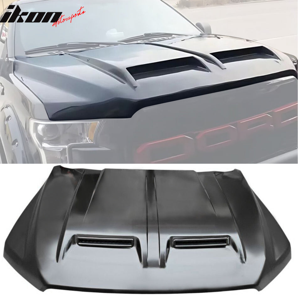 2015-2020 Ford F-150 Hood Cover Raptor Style Engine Bonnet Scoop Panel