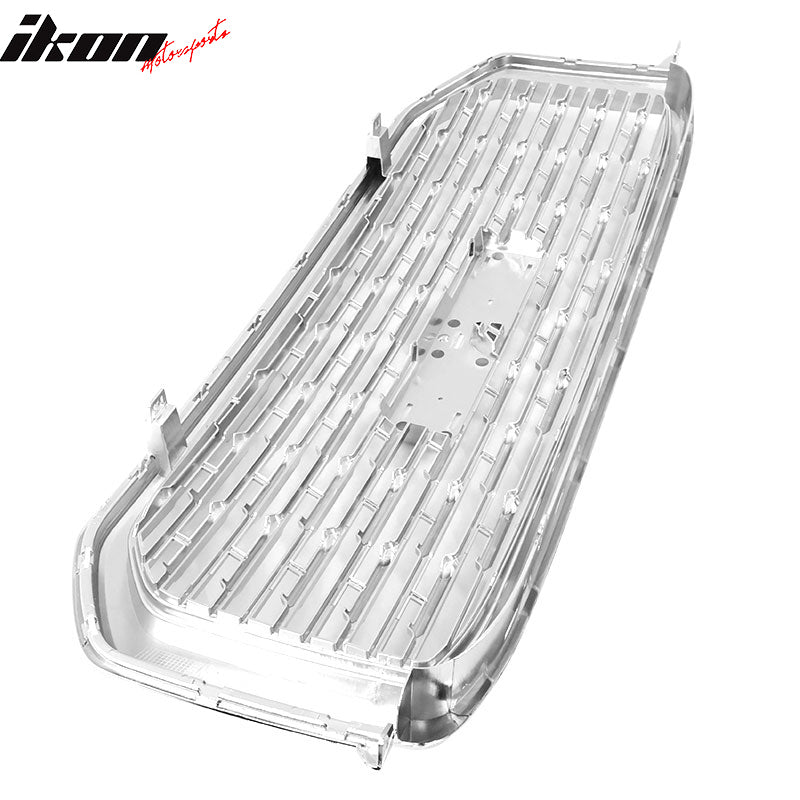 IKON MOTORSPORTS Front Upper Grille, Compatible With 2007-2014 GMC Yukon, Denali Style Chrome