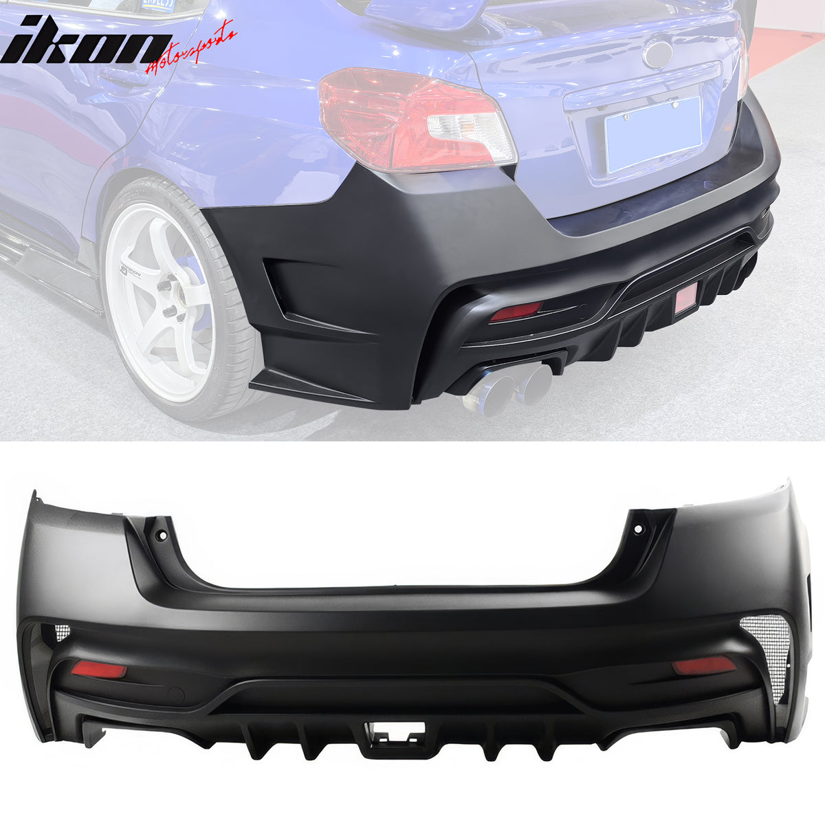 Fits 15-21 Subaru WRX STI Front + Rear Bumper Cover Varis Style Conversion Kit
