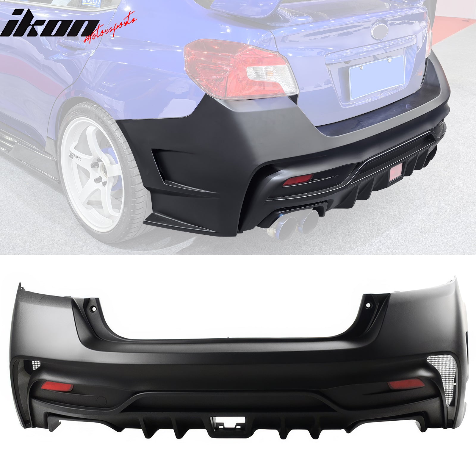 Fits 15-21 Subaru WRX STI Front + Rear Bumper Cover Varis Style Conversion Kit