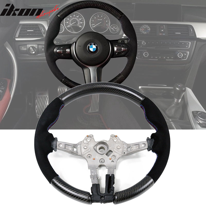 2015-2021 BMW F80 F82 M Stitch Matte CF Steering Wheel Synthetic Suede Cover