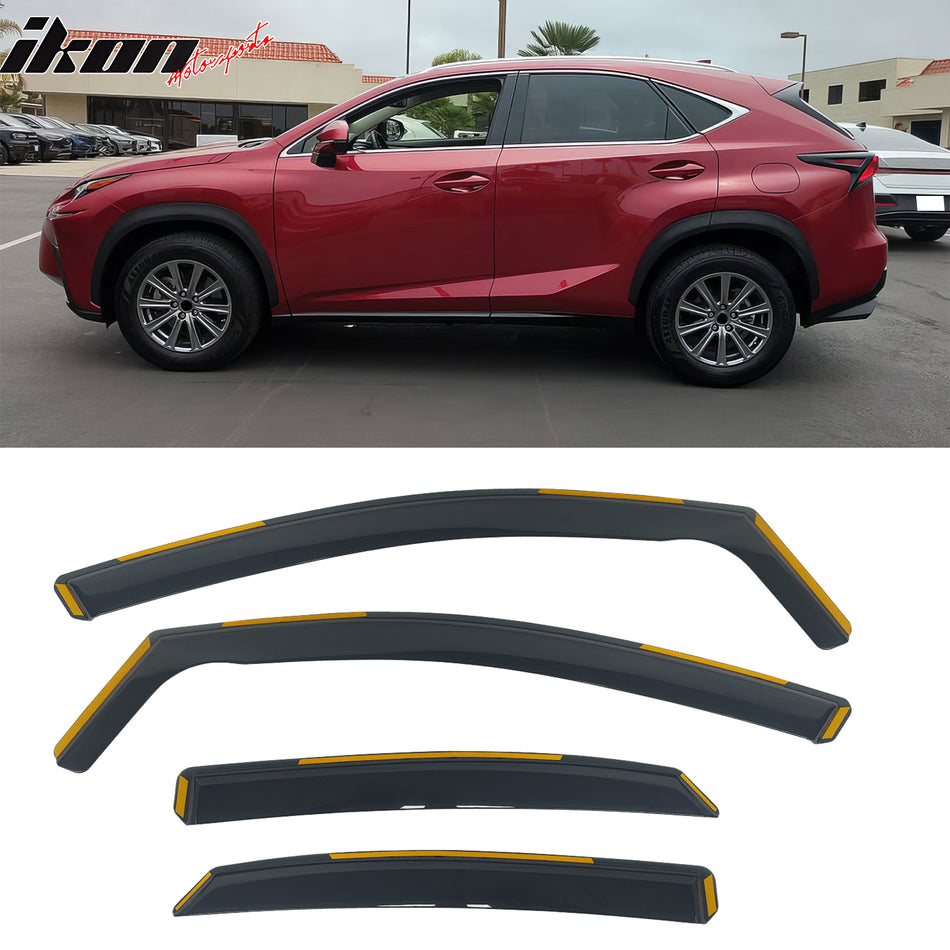 2015-2021 Lexus NX200t In-Channel Window Visors Vent Rain Guards PC