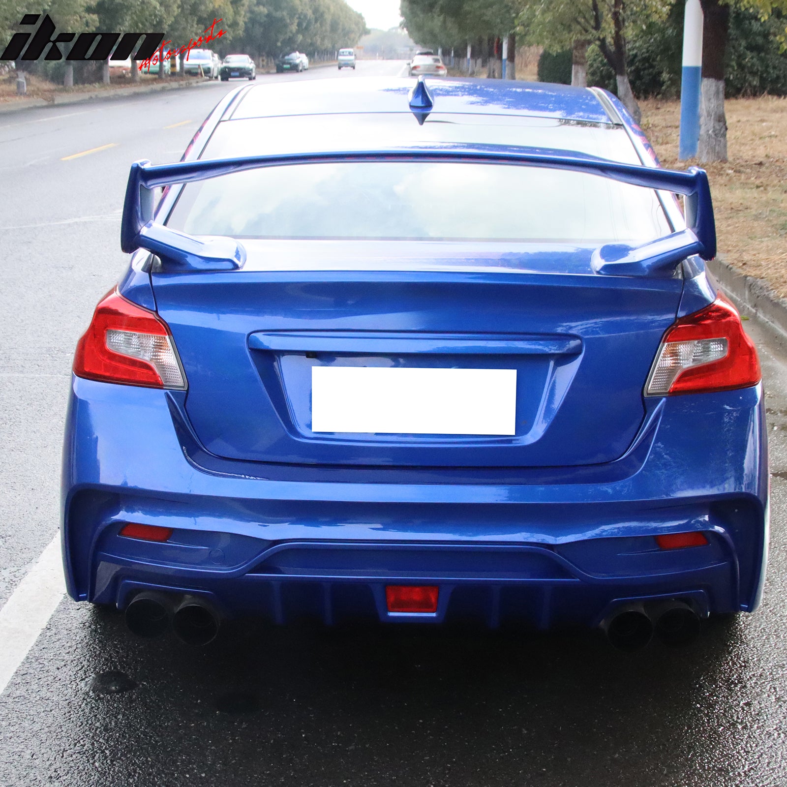 Fits 15-21 Subaru WRX STI Rear Bumper Cover Varis Style Conversion Replacement
