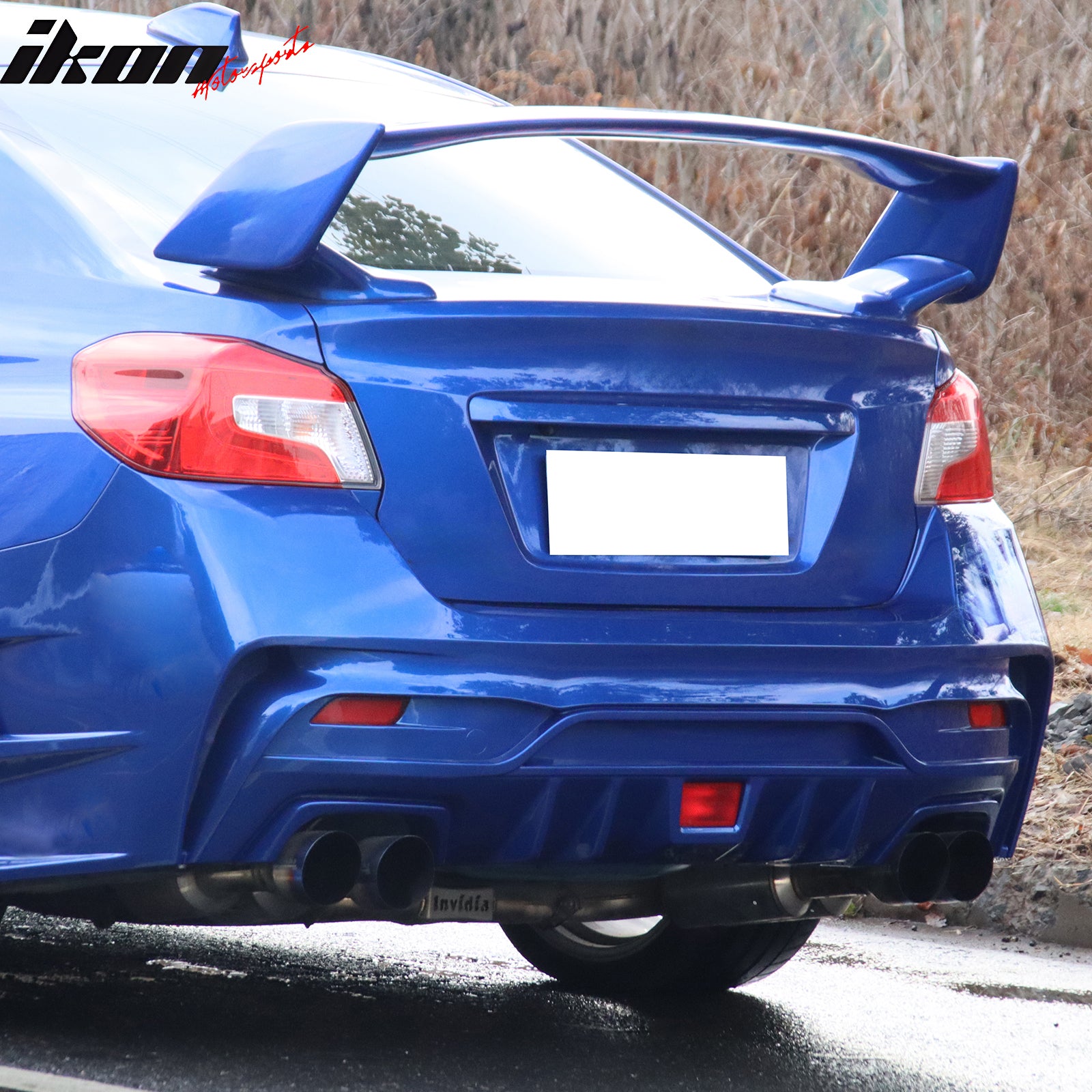 Fits 15-21 Subaru WRX STI Rear Bumper Cover Varis Style Conversion Replacement
