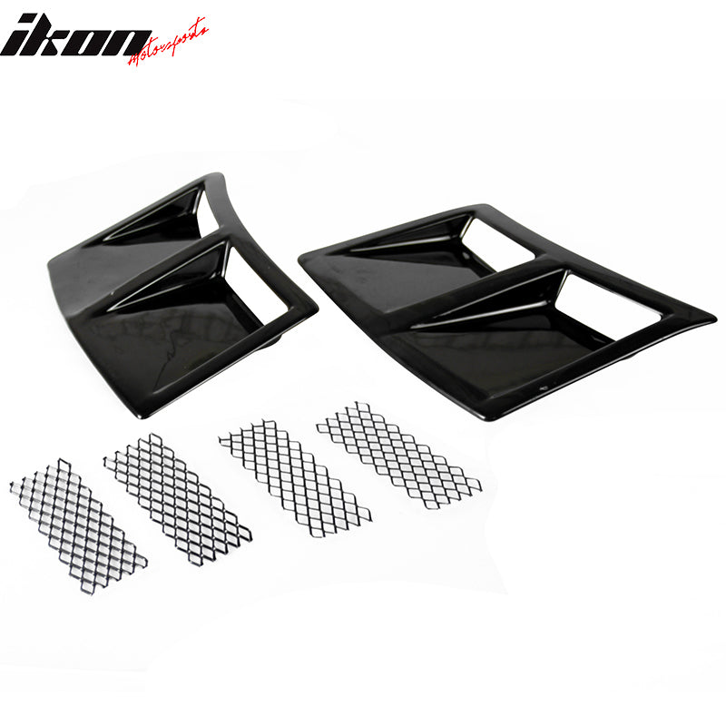 Fits 15-21 Subaru WRX & STI 2PCS Rear Bumper Side Fender Vent Unpainted Black