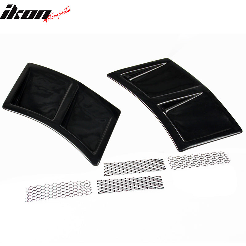 Fits 15-21 Subaru WRX & STI 2PCS Rear Bumper Side Fender Vent Unpainted Black