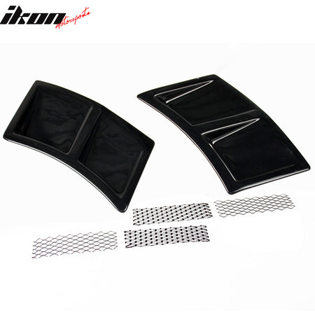 Fits 15-21 Subaru WRX & STI 2PCS Rear Bumper Side Fender Vent Unpainted Black