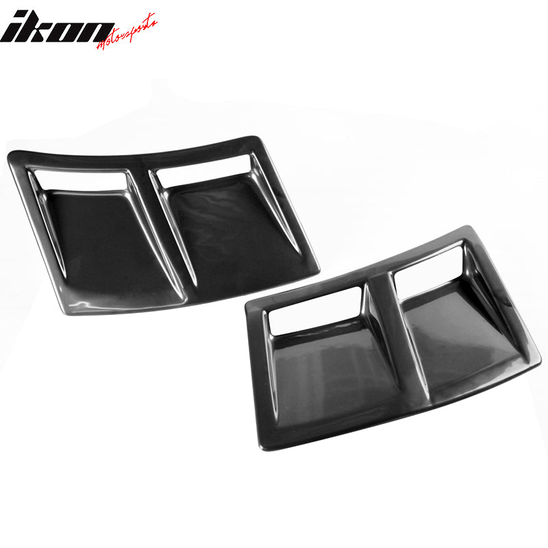 Fits 15-21 Subaru WRX & STI 2PCS Rear Bumper Side Fender Vent Unpainted Black