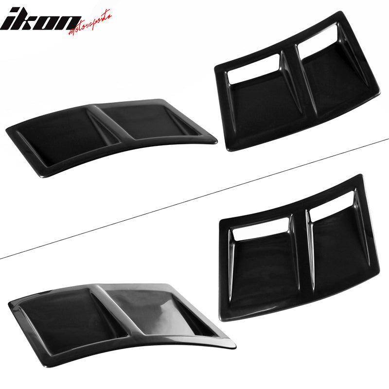 Fits 15-21 Subaru WRX & STI 2PCS Rear Bumper Side Fender Vent Unpainted Black