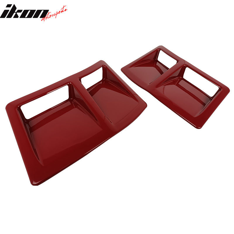 Fits 15-21 Subaru WRX STI Style Rear Bumper Side Fender Vent Painted #C7P Red