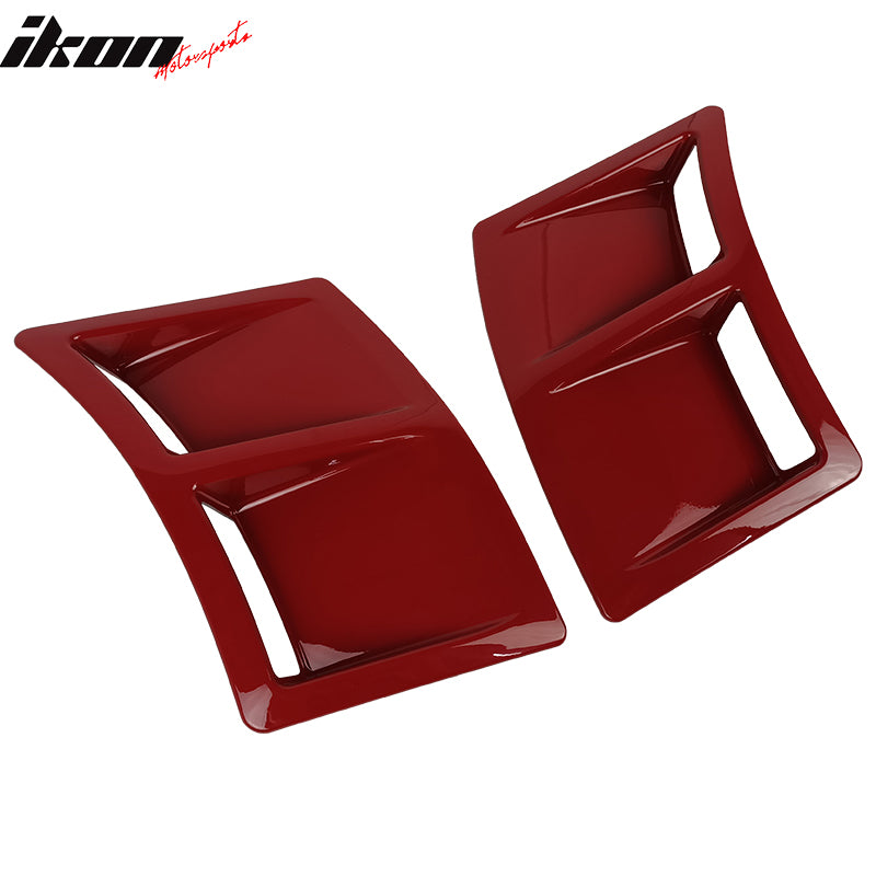 Fits 15-21 Subaru WRX STI Style Rear Bumper Side Fender Vent Painted #C7P Red