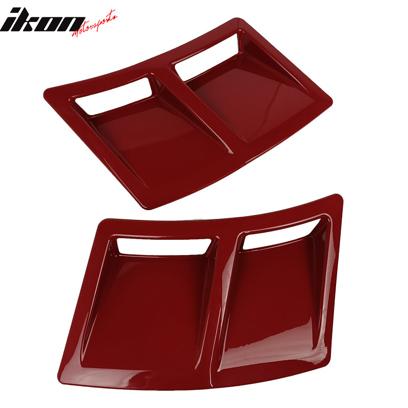 Fits 15-21 Subaru WRX STI Style Rear Bumper Side Fender Vent Painted #C7P Red