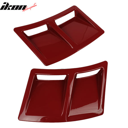 Fits 15-21 Subaru WRX STI Style Rear Bumper Side Fender Vent Painted #C7P Red