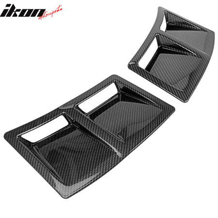 Fits 15-21 Subaru WRX STI Style Carbon Fiber Print Rear Bumper Side Fender Vent