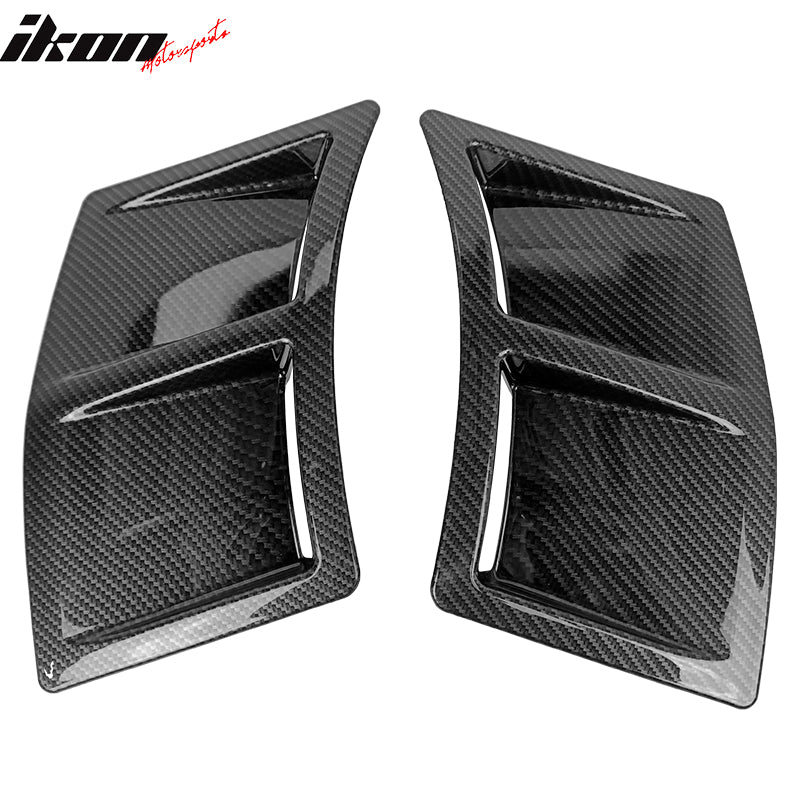 Fits 15-21 Subaru WRX STI Style Carbon Fiber Print Rear Bumper Side Fender Vent