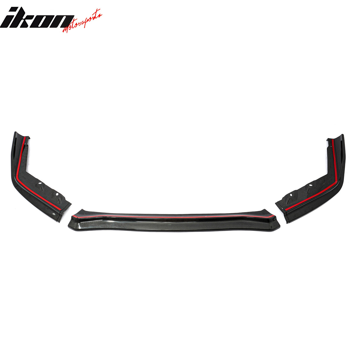 For 15-21 Subaru WRX STI CS Style Real Carbon Fiber Front Bumper Lip Spoiler 3PC