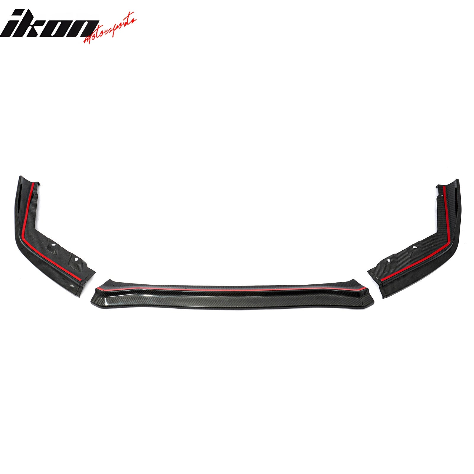For 15-21 Subaru WRX STI CS Style Real Carbon Fiber Front Bumper Lip Spoiler 3PC