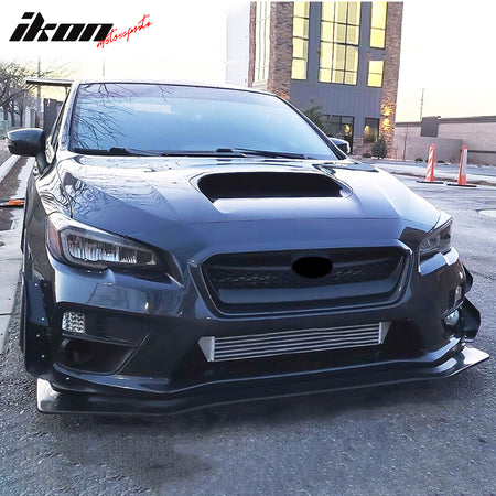 Fits 15-21 Subaru WRX & STI IKON V6 Style Front Bumper Lip Spoiler Unpainted PU