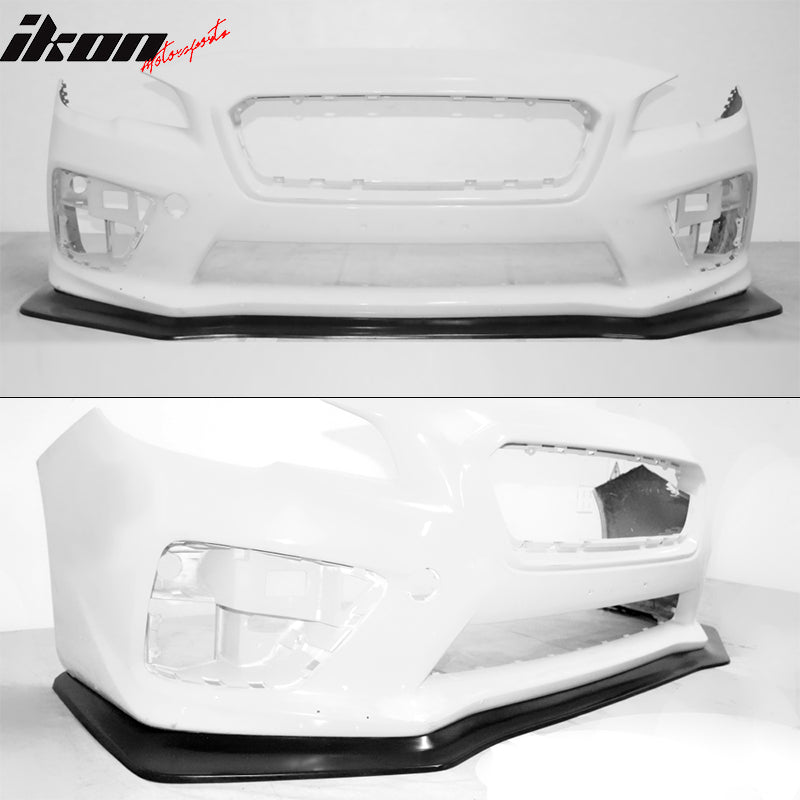 Fits 15-21 Subaru WRX & STI IKON V6 Style Front Bumper Lip Spoiler Unpainted PU