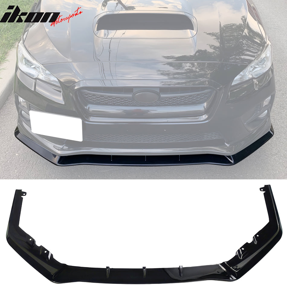 2015-2021 Subaru WRX STI MPX Style Gloss Black Front Bumper Lip PP 3PC