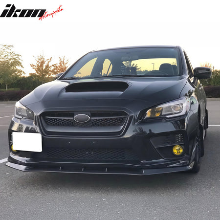 Fits 15-21 Subaru WRX STI MPX Style Front Bumper Lip Chin Spoiler PP Gloss Black