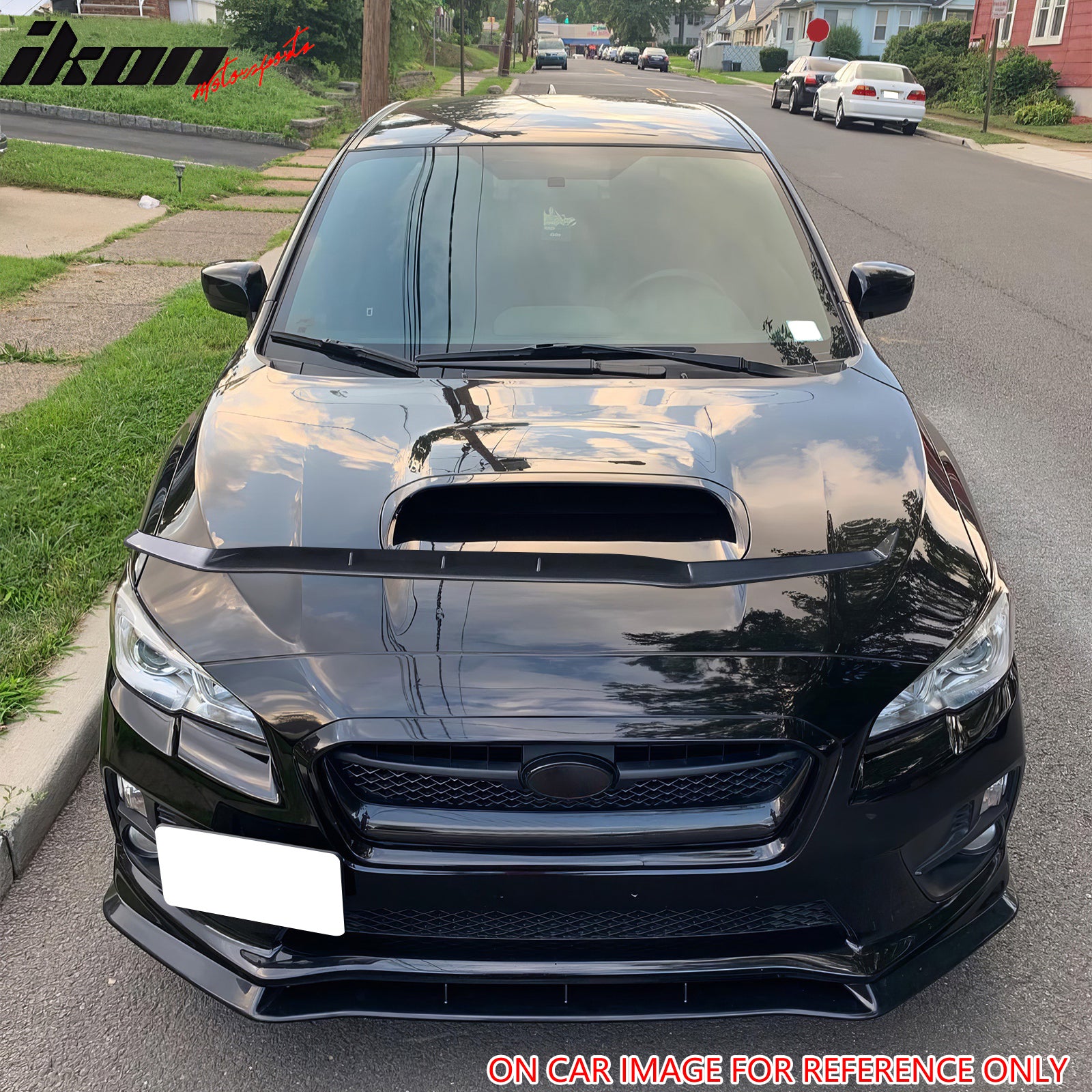 IKON MOTORSPORTS Front Bumper Lip, Compatible with 2015-2021 Subaru WRX & WRX STI, MPX Style Matte Black PP Air Dam Chin Spoiler Protector Splitter 3PCS