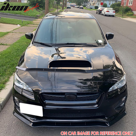 IKON MOTORSPORTS Front Bumper Lip, Compatible with 2015-2021 Subaru WRX & WRX STI, MPX Style Matte Black PP Air Dam Chin Spoiler Protector Splitter 3PCS