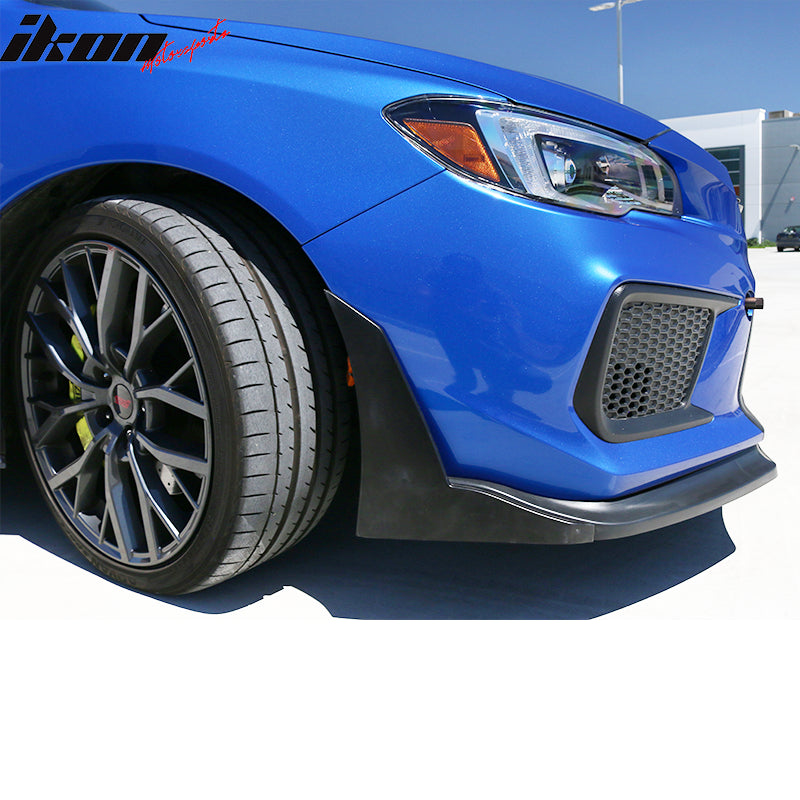 Fits 15-21 Subaru WRX STI CS Front Bumper Lip Spoiler Splitter & Winglet