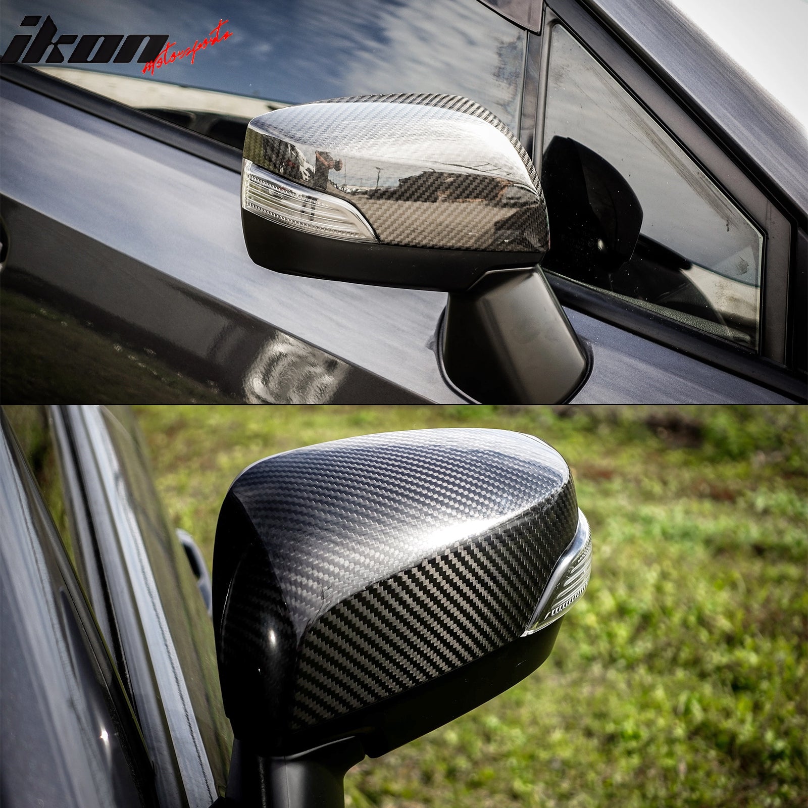 Fits 15-21 Subaru WRX STI Sedan Carbon Fiber Rear View Mirror