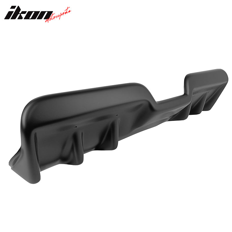 Fits 15-21 Subaru WRX STI H Style Matte Black Rear Bumper Lip Diffuser Fin PP