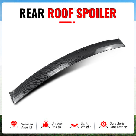 Fits 15-21 Subaru WRX IKON Carbon Fiber Print Rear Window Roof Spoiler Wing ABS