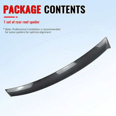 Fits 15-21 Subaru WRX IKON Carbon Fiber Print Rear Window Roof Spoiler Wing ABS