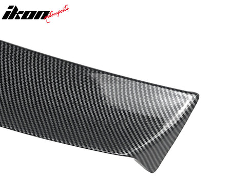 Fits 15-21 Subaru WRX IKON Carbon Fiber Print Rear Window Roof Spoiler Wing ABS