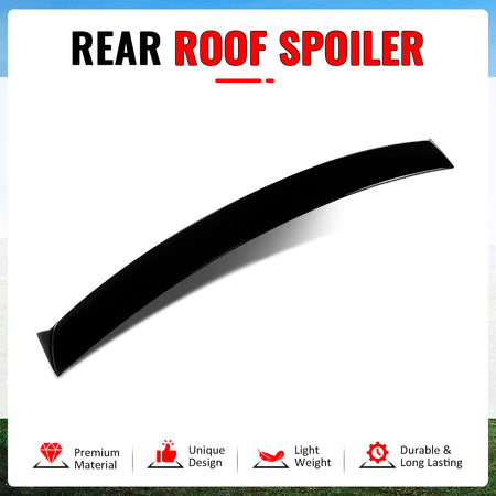 Fits 15-21 Subaru WRX 4th Gen IKON Gloss Black Rear Window Roof Spoiler Wing ABS