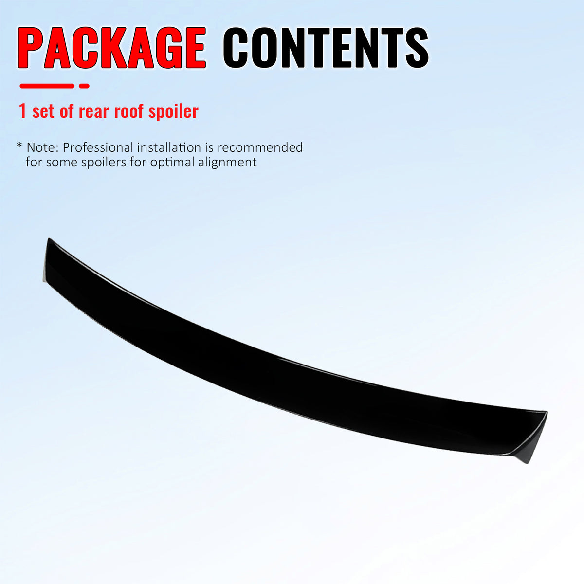 Fits 15-21 Subaru WRX 4th Gen IKON Gloss Black Rear Window Roof Spoiler Wing ABS