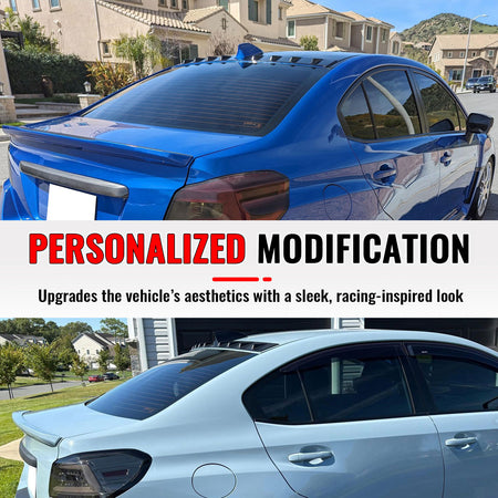 For 15-21 Subaru WRX STI 12-16 Impreza Gloss Black Rear Window Roof Spoiler Wing