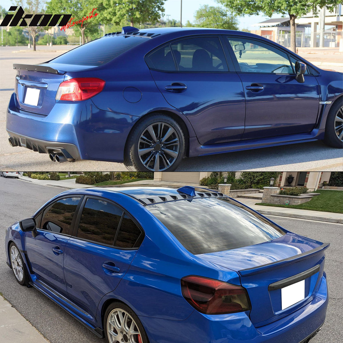 For 15-21 Subaru WRX STI 12-16 Impreza Gloss Black Rear Window Roof Spoiler Wing