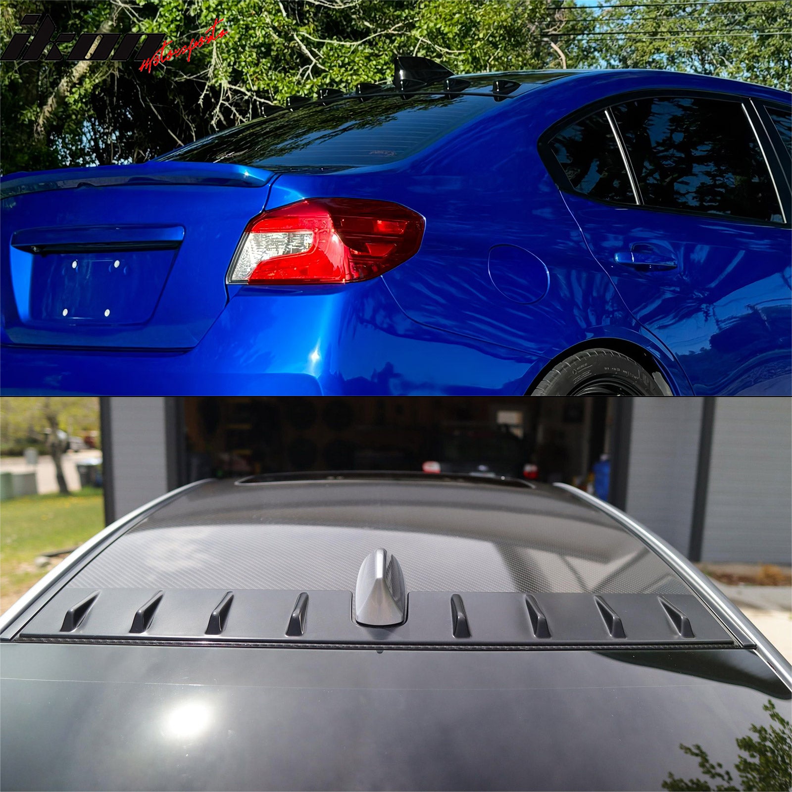 For 15-21 Subaru WRX STI 12-16 Impreza Gloss Black Rear Window Roof Spoiler Wing