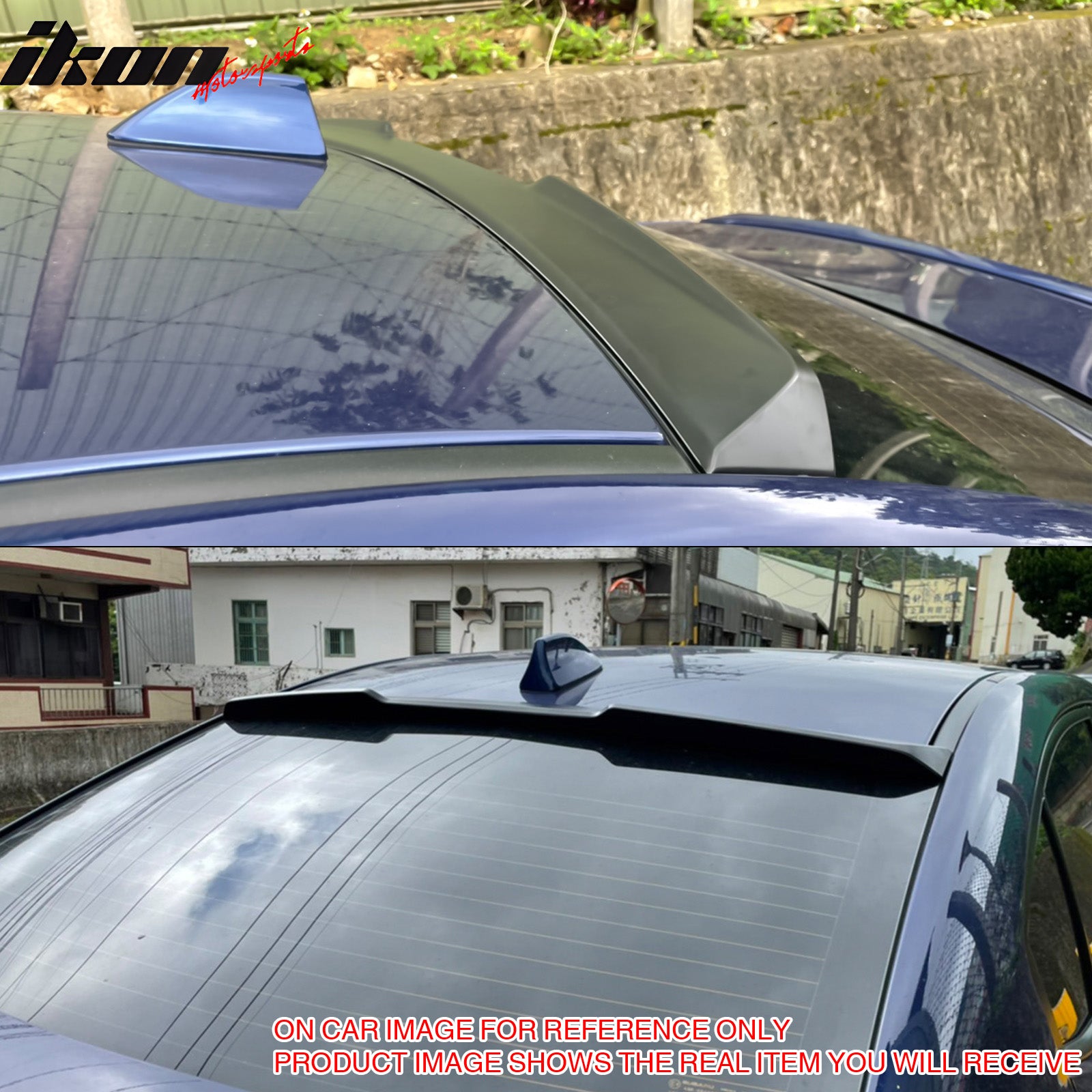 Fits 15-21 Subaru WRX STI X Style Rear Roof Spoiler Painted #D4S Crystal Black