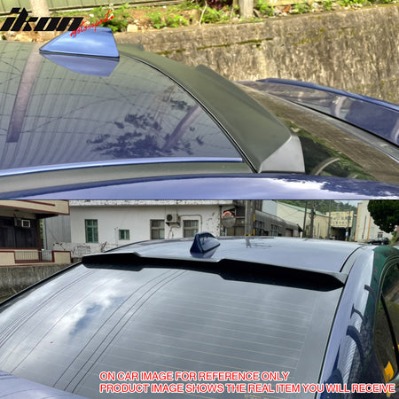 Fits 15-21 Subaru WRX STI X Style Rear Roof Spoiler Painted #D4S Crystal Black