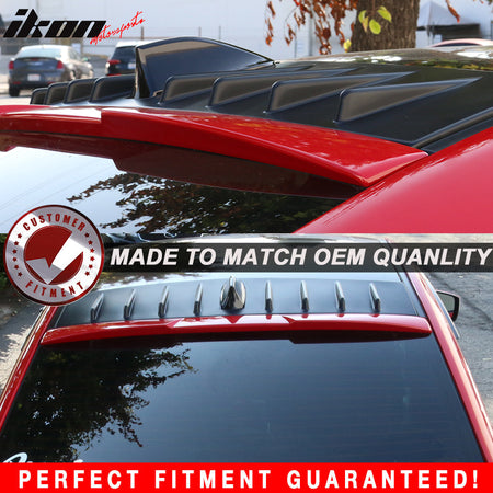 Fits 15-21 WRX STI Matte Black 6.2 ABS Roof Spoiler V Style Generator Shark Fin