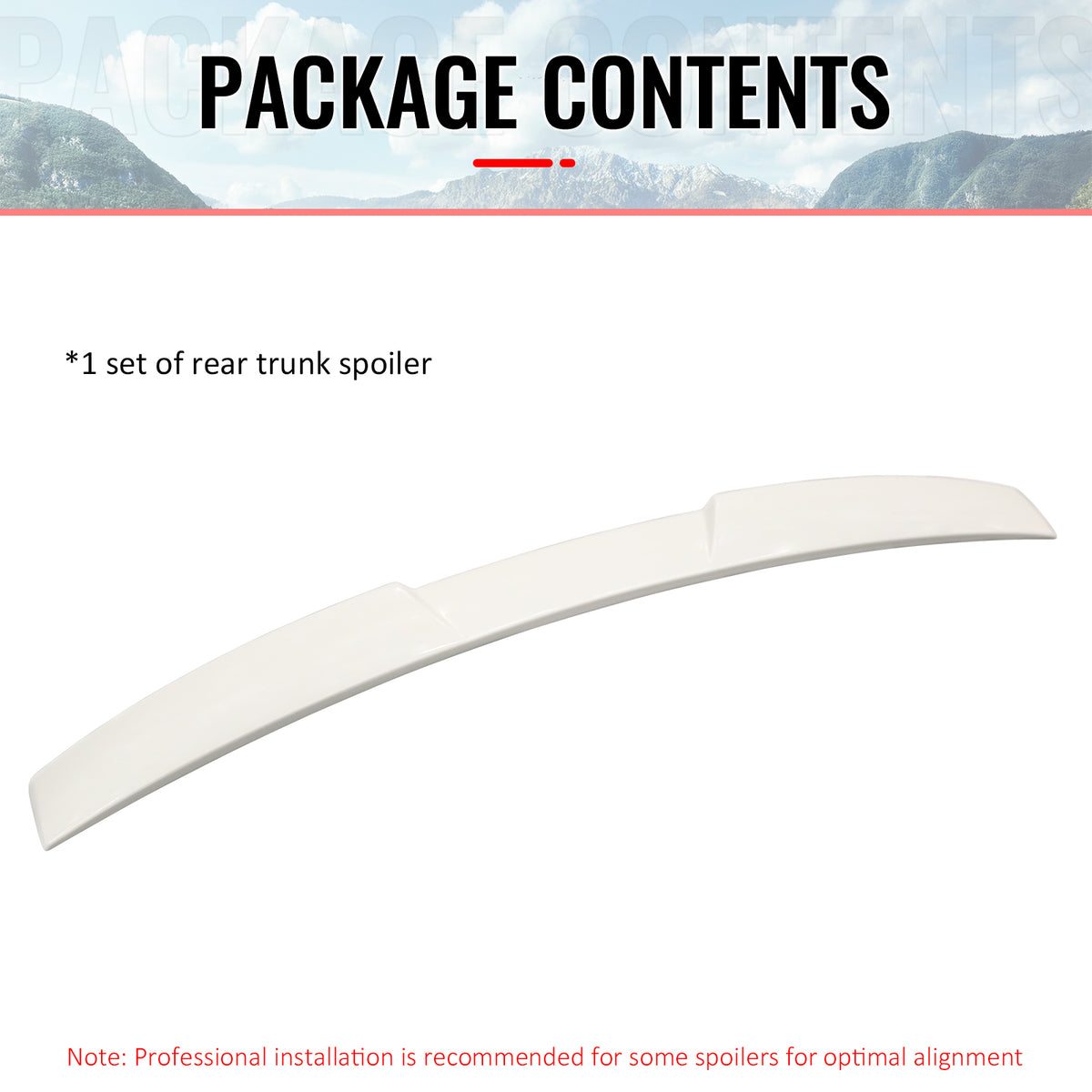 Fits 15-21 Subaru WRX STI Style Rear Roof Window Lip Spoiler Painted Pearl White