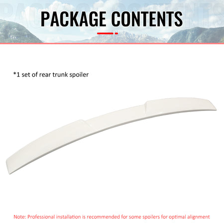 Fits 15-21 Subaru WRX STI Style Rear Roof Window Lip Spoiler Painted Pearl White