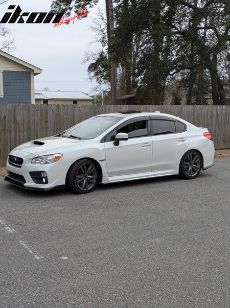 Fits 15-21 Subaru WRX STI Side Skirts Extension Splitter Rocker Panel Kit PP 2PC