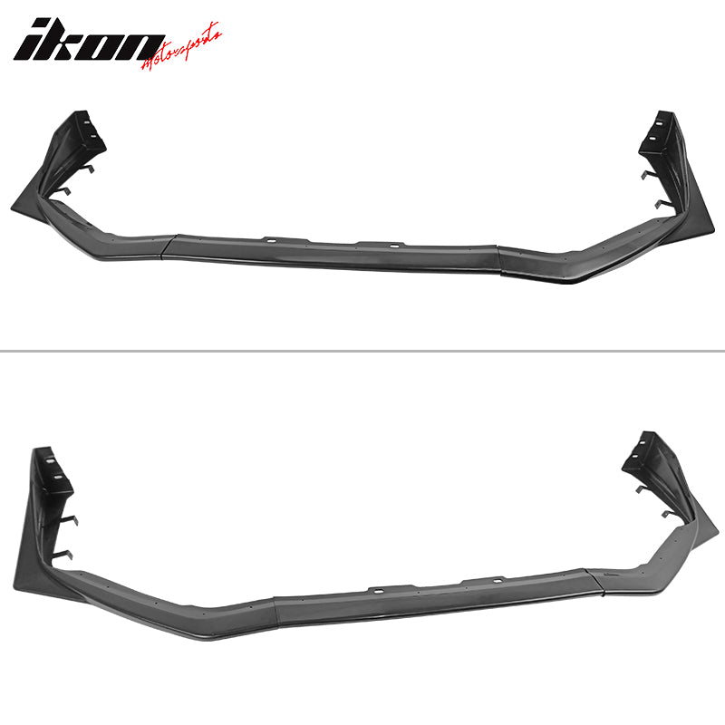 IKON MOTORSPORTS, Front Bumper Lip Compatible With 2015-2021 Subaru WRX & WRX STI, Unpainted S208 Style PP Polypropylene Front Lip Splitter Chin Spoiler 3PC
