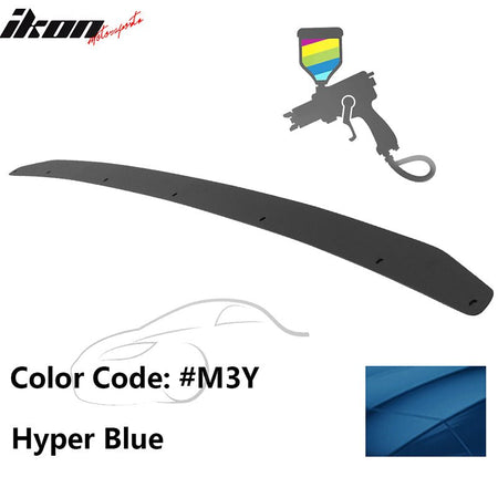 2015 - 2021 Subaru WRX Trunk Rear Spoiler Gurney Flap AluminumPainted M3Y Hyper BlueIkon Motorsports
