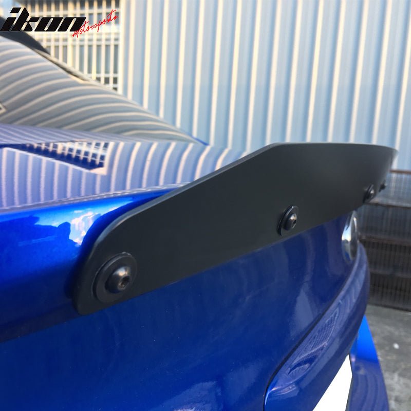 2015 - 2021 Subaru WRX Trunk Rear Spoiler Gurney Flap AluminumPainted WCH Sapphire Blue PearlIkon Motorsports